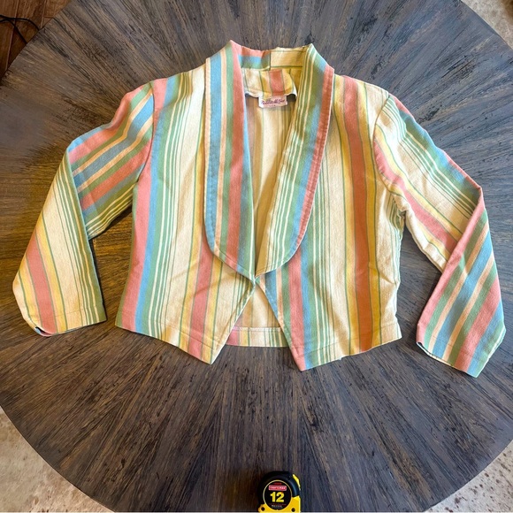 Vintage: Bobby McGee Jackets & Blazers - Vintage 70s–80s Bobbie McGee‎ Pastel Striped Blazer – Made in USA – Medium